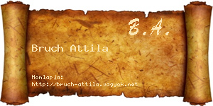 Bruch Attila névjegykártya